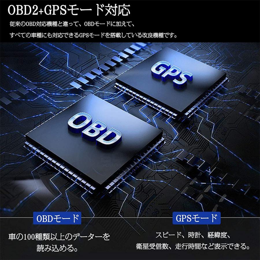 最先端 メーター GPS OBD2 両モード スピードメーター ヘッドアップディスプレイ HUD 12V 追加メーター AP-6 送料無料 日本語説明書付き｜kimiplus｜04