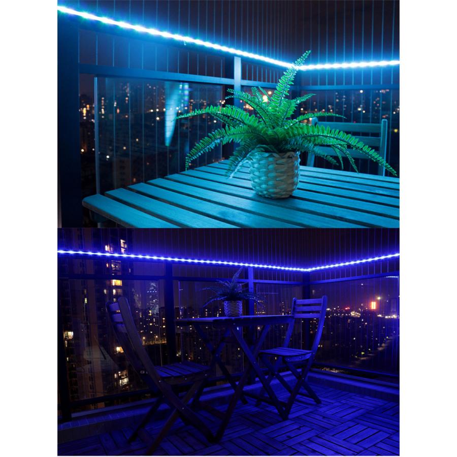 イルミネーション屋外用 室内用 LEDテープライト テレビバックライト APP 24キーリモコン操作 パーティー 雰囲気作り 切断可能 取付簡単 |  | 05