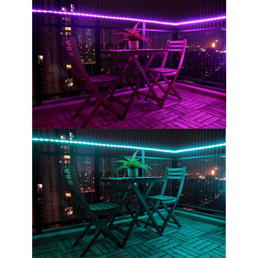 イルミネーション屋外用 室内用 LEDテープライト テレビバックライト APP 24キーリモコン操作 パーティー 雰囲気作り 切断可能 取付簡単 |  | 06