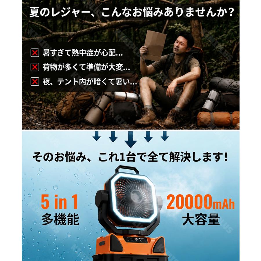 ミストファン キャンプ 扇風機 自動首振り 噴霧 アウトドア 冷風機
