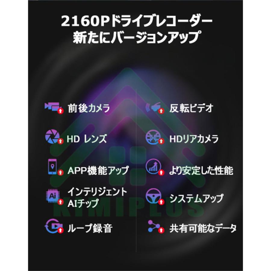 ドライブレコーダー 前後 2カメラ 日本製 SONY IMX335センサー 4K 高