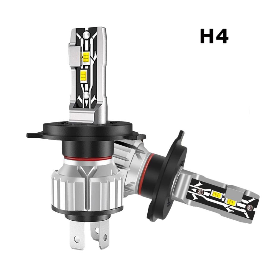LEDヘッドライト hi lo切替 CSPチップ搭載 新基準車検対応 LED H4 バルブ ホワイト 12V車用LEDランプ ファンレス 静音 2個セット H4 HB3 HB4 H11 H8 H9 |  | 13