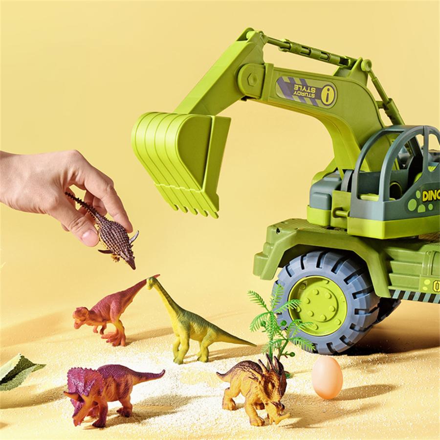 車 おもちゃ 恐竜おもちゃ 恐竜セット 知育玩具 男の子 工事車両 運送