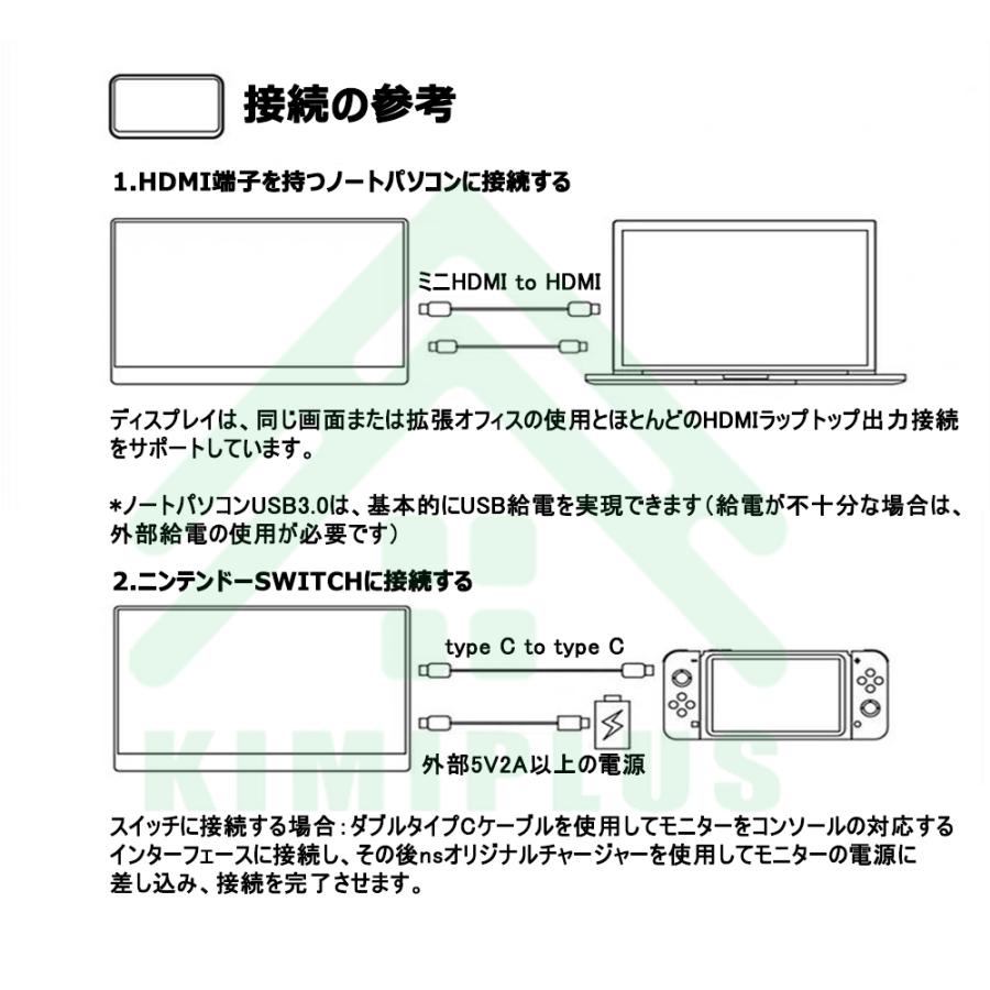 モバイルモニター 13.3インチ/15.6インチ 薄型 軽量 在宅勤務 1920