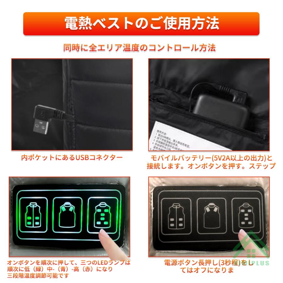 電熱ベスト 日本製 繊維ヒーター ヒーターベスト ヒーター付き ベスト 