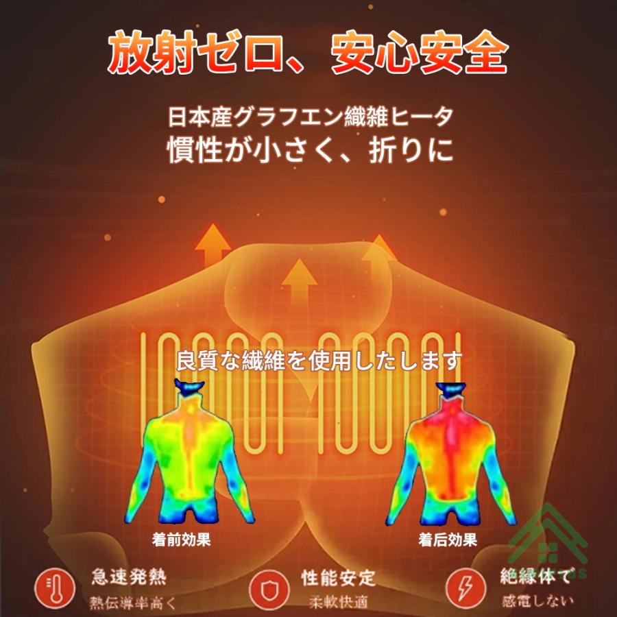 電熱ベスト 日本製 繊維ヒーター ヒーターベスト ヒーター付き ベスト