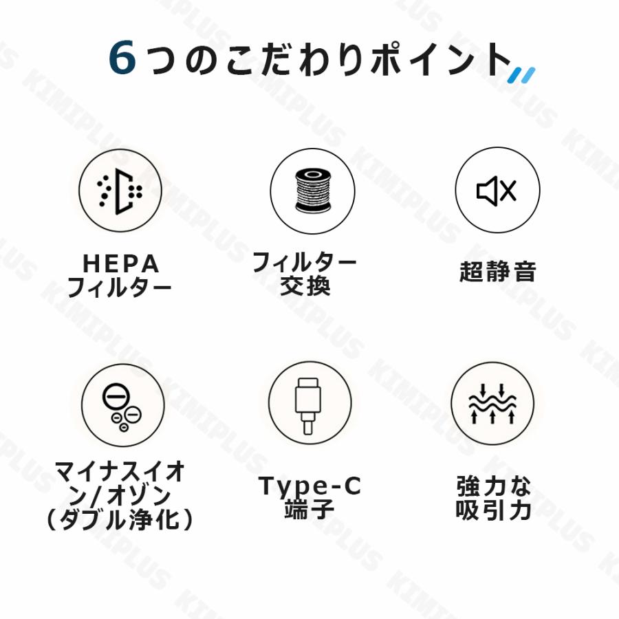 空気清浄機 花粉対策 小型 卓上 コンパクト 黄砂 PM2.5 脱臭 HEPA
