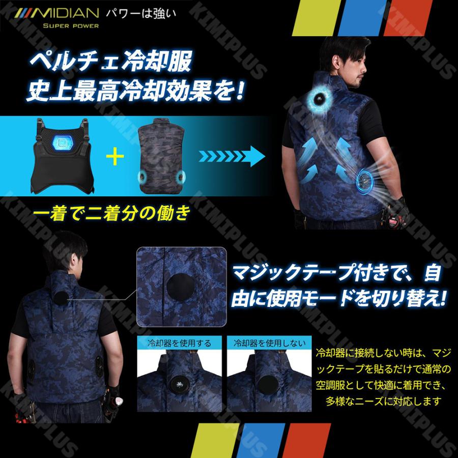 空調作業服 ファン付 べスト 冷却器付 作業服 空調ウェア 32V