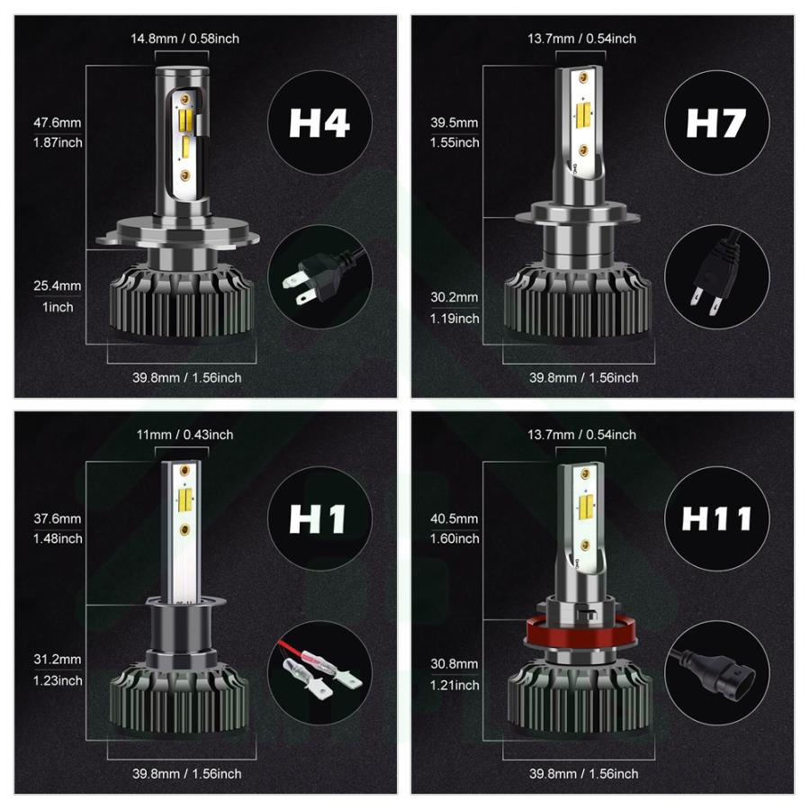 LED ヘッドライト H4 Hi/Lo 切り替え フォグランプ H1/H3/H4/H7/H11