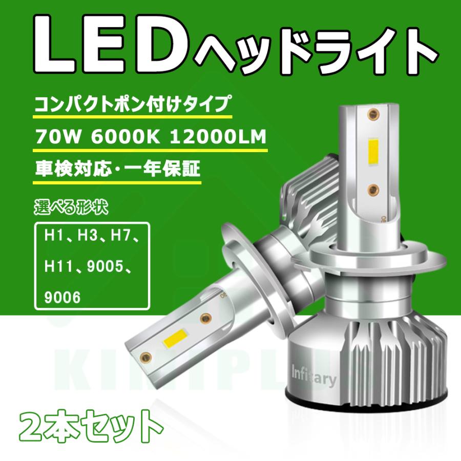 車 H7 ヘッドライト フォグランプ LED ホワイト NUTSLAMP LED ヘッドライト フォグランプ 2個セット H1 H3 H7 H11 HB3 HB4 より