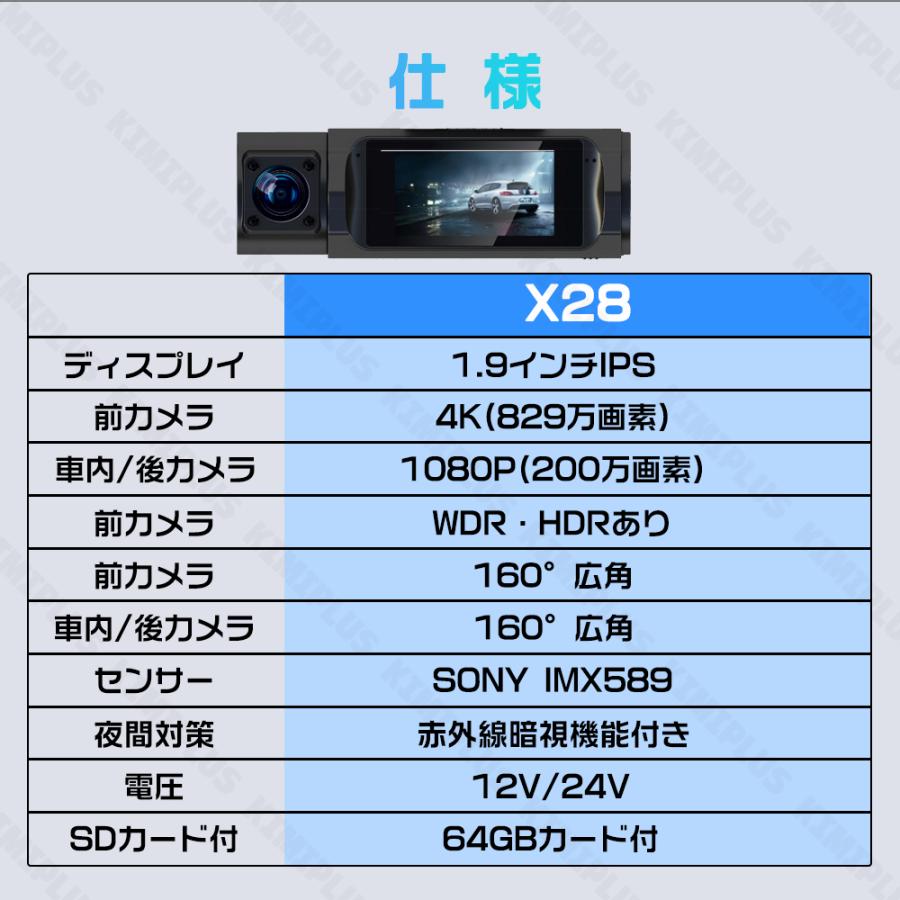 4K ドライブレコーダー 5.8GHz高速Wifi 360° 前後カメラ ドライブレコーダー 4K ドラレコ 前後 前後3カメラ搭載 日本製SONY