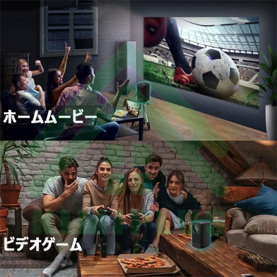 ホワイト プロジェクター 本体　2台セット プロジェクター 小型 家庭用 5000LM 720P ネイティブ解像度