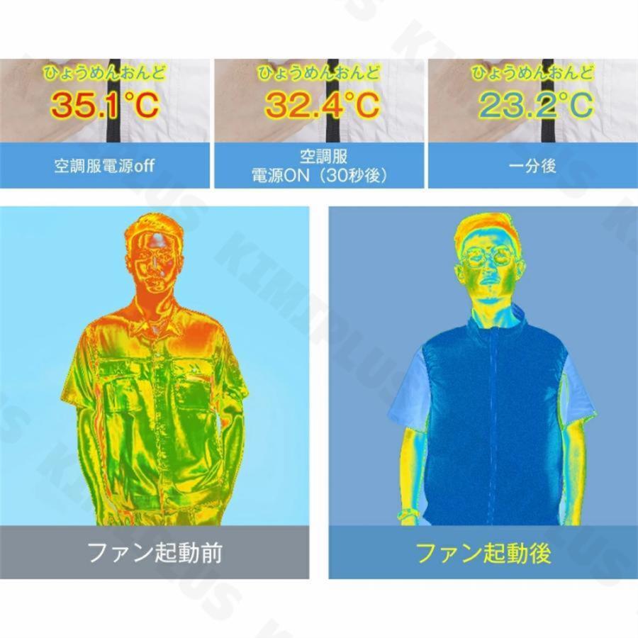 空調作業服 空調ベスト ファン付きベスト フルセット 5V 12V ウェア