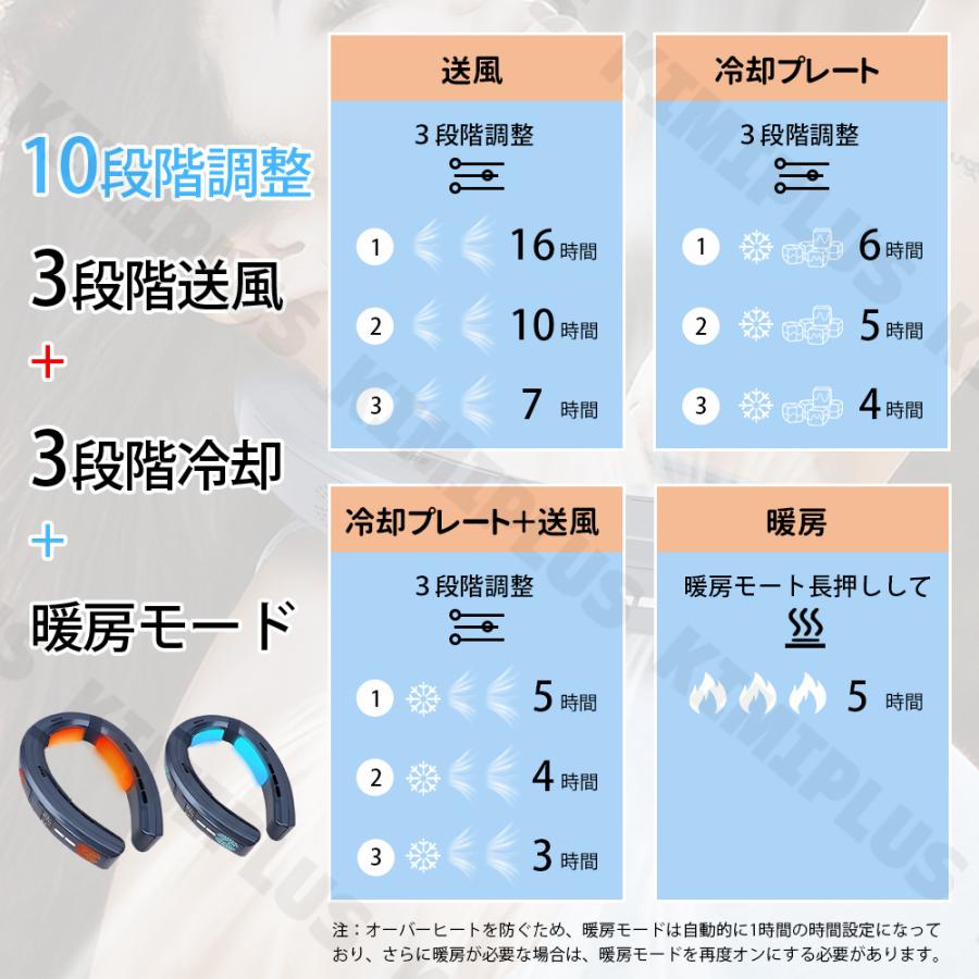 首掛け扇風機 冷却プレート ネッククーラー 扇風機 首かけ 電熱ネック