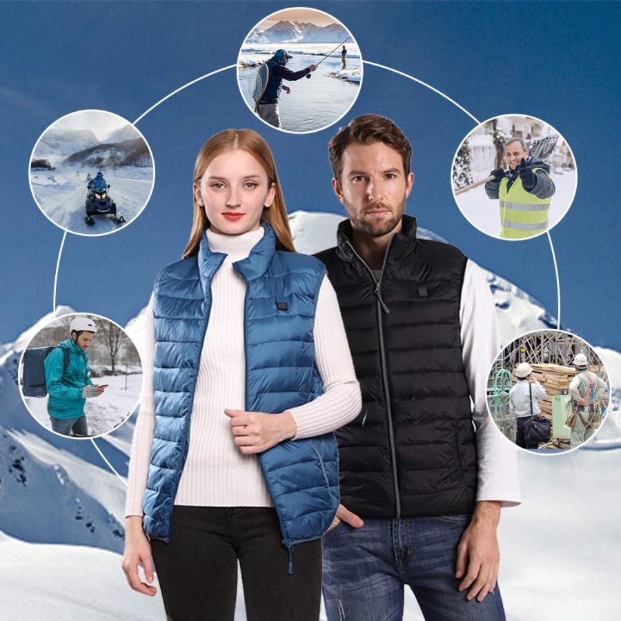 MIDIAN 電熱ベスト ホットベスト USB充電式加熱 ヒーターダウンベスト 防寒 男女兼用 水洗いできスキー スケート 登山 釣り 生理 冷え性 に対応 敬老の日 |  | 06