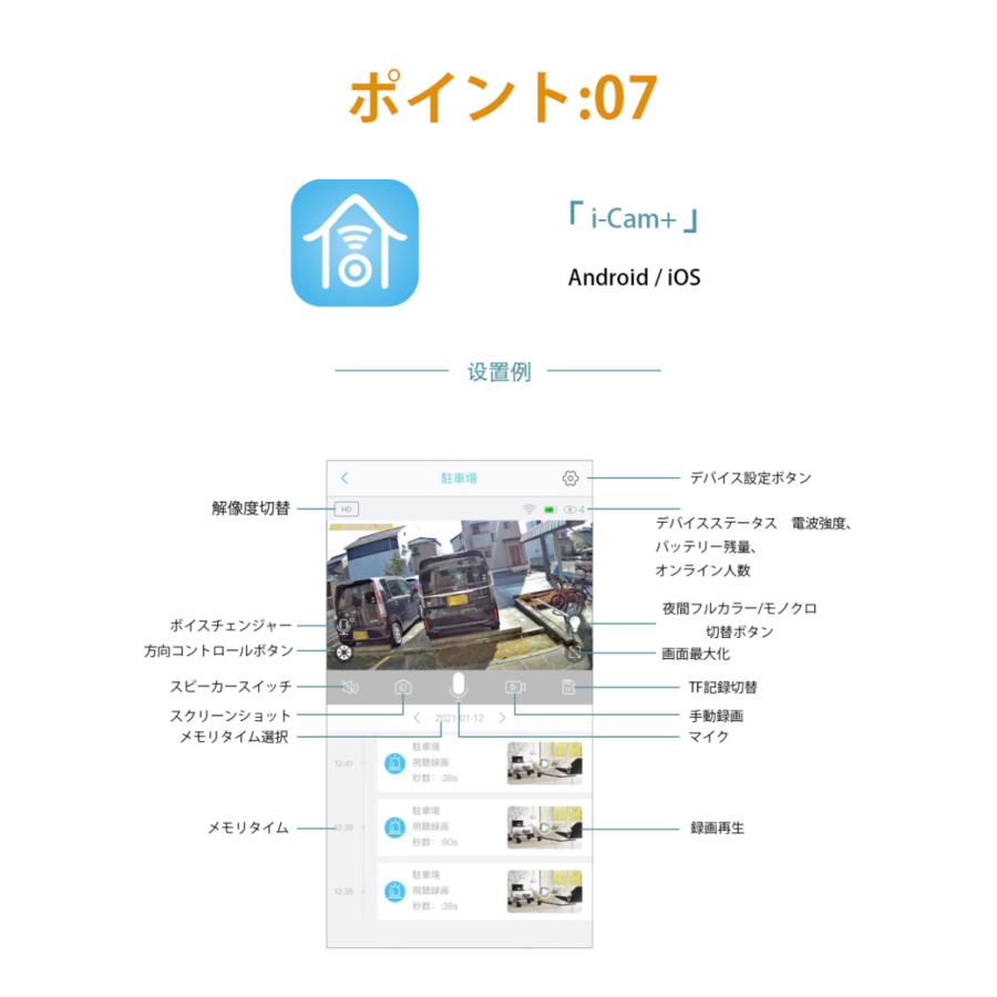 翌日発送 Atose 1年保証 2021最新仕様 新型防犯カメラ 8ｗソーラーパネル付き 完全無線 防犯カメラ 1080P 200万高画素 IP66防水防塵 Wifi SDカード録画 送料無料 |  | 12