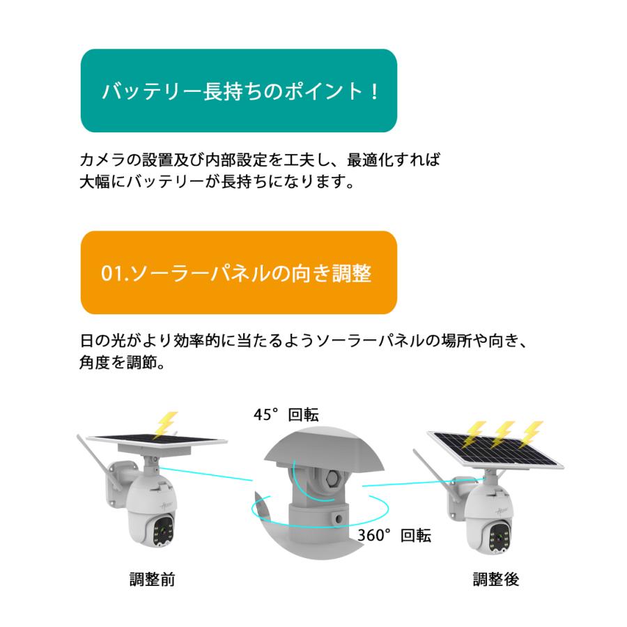 翌日発送 Atose 1年保証 2021最新仕様 新型防犯カメラ 8ｗソーラーパネル付き 完全無線 防犯カメラ 1080P 200万高画素 IP66防水防塵 Wifi SDカード録画 送料無料 |  | 06