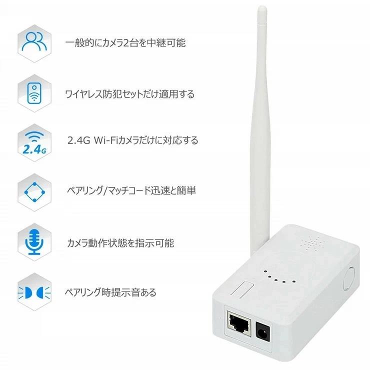 Hiseeu WiFi 中継器 無線LAN 中継器 2.4 GHz Wifiブースター wifi 監視カメラ ワイヤレス防犯カメラ電波改善 IPCルーター リピーター |  | 03
