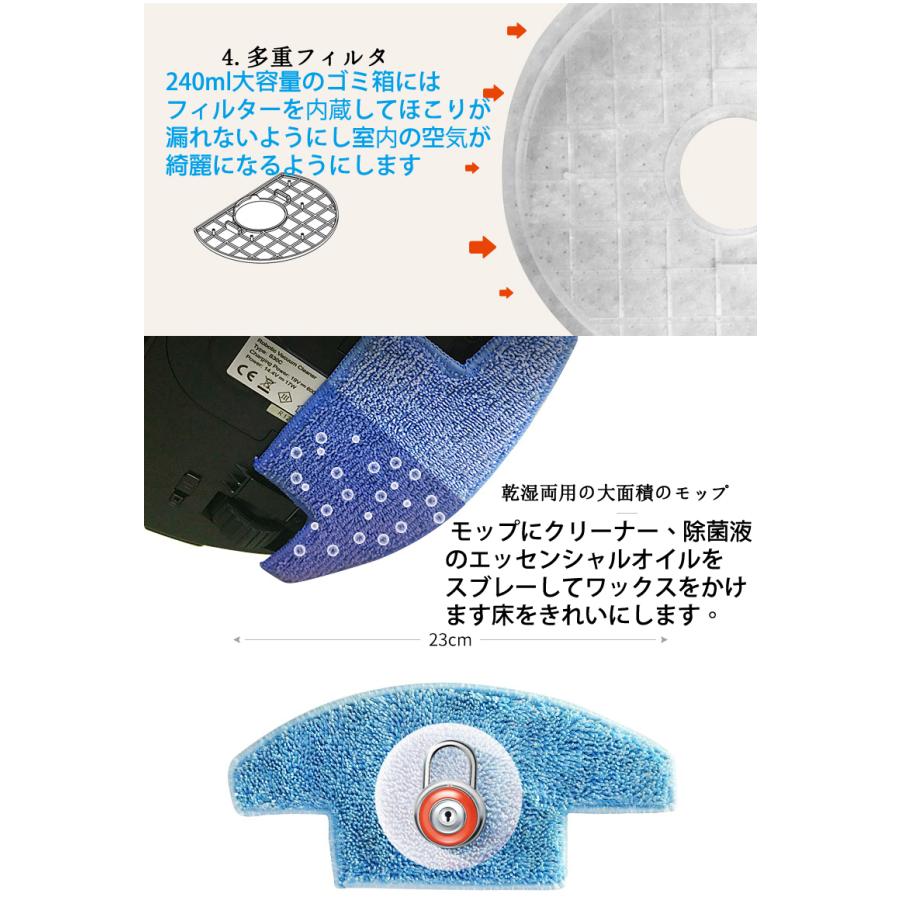 掃除ロボット 家庭用 敬老の日 父の日 母の日　超薄型全自動スマート掃除機 拭き機 一体機 落下防止 衝突防止PAPAGO　一人暮らし そうじ 自動清掃 |  | 10