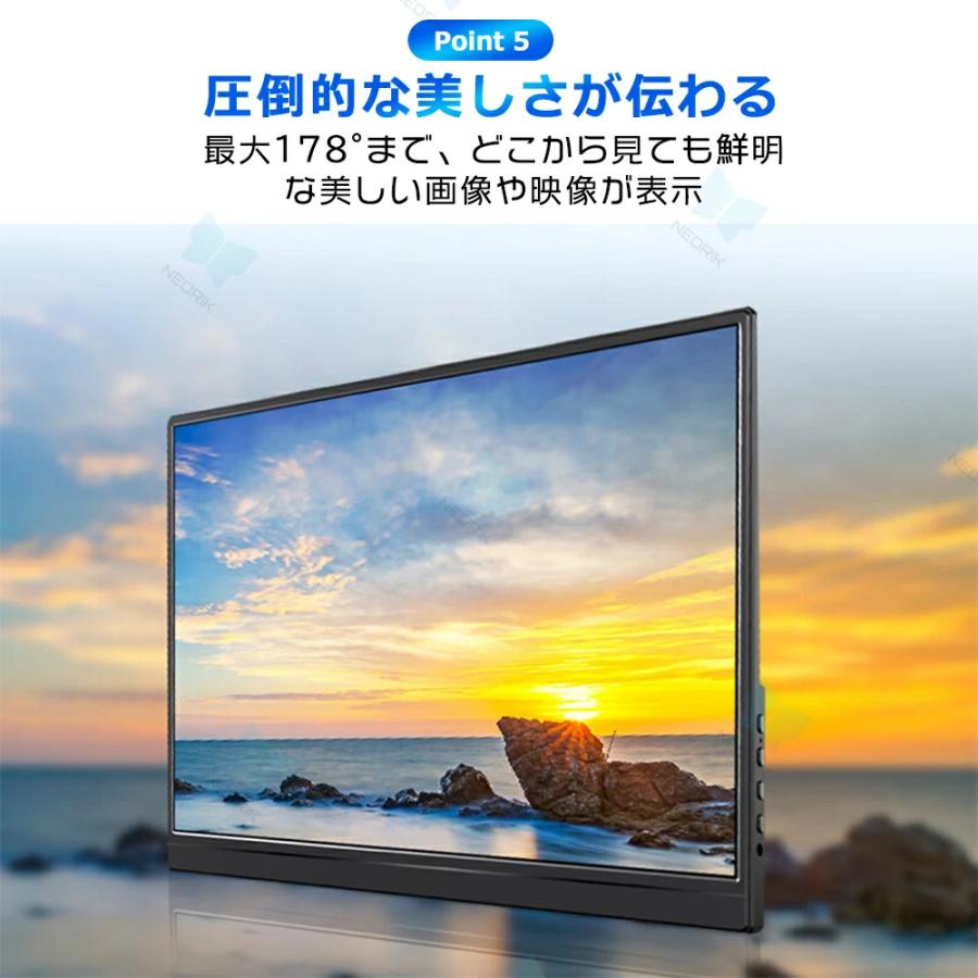 モバイルモニター 15.6インチ 16型 1080PフルHD ディスプレイ 超薄型