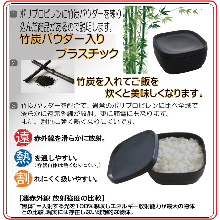 おひつ 炭器 MORII 節電 お櫃 2合 保存 ふっくら旨いご飯 電子レンジ