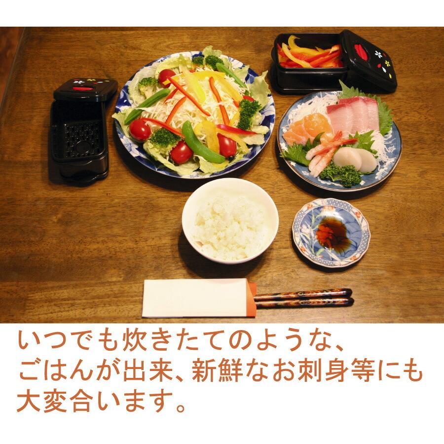 ２合 おひつ 二合 おひつほっこり 美味しいご飯 日本製 冷蔵冷凍 日付 蒸気口 おひつ＆ごはん用スチーマー保存容器約1杯分×2個セット 竹炭入プラスチック M-860｜kimochiiikitchen｜11