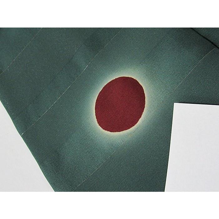 【新品】仮エバ コート 高級横段銀糸通し生地 引き染め／別注 蛍暈かし★とくさ色／フルオーダー(お仕立付き)の画像