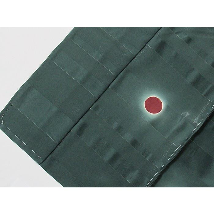 【新品】仮エバ コート 高級横段銀糸通し生地 引き染め／別注 蛍暈かし★とくさ色／フルオーダー(お仕立付き)の画像