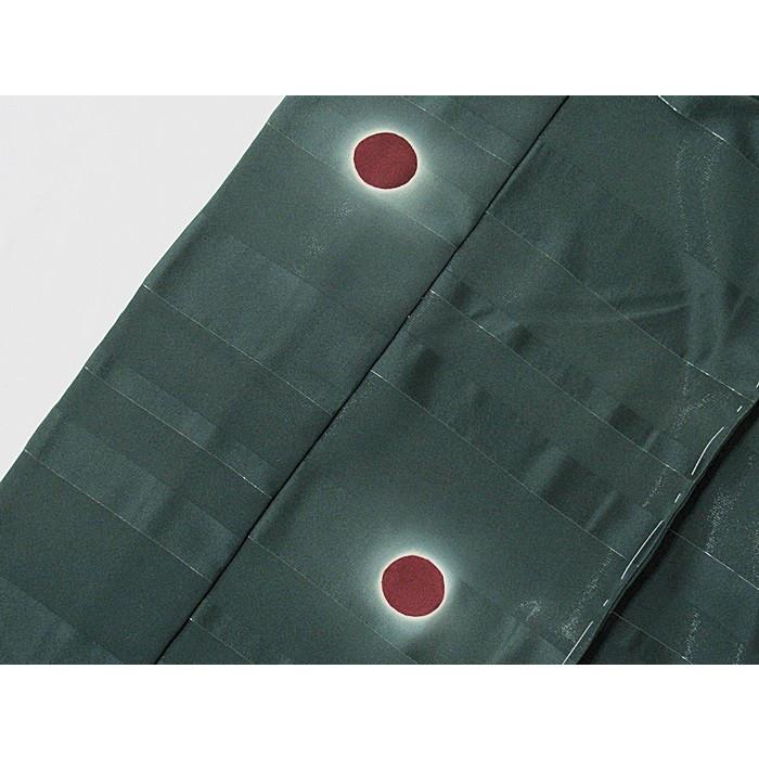 【新品】仮エバ コート 高級横段銀糸通し生地 引き染め／別注 蛍暈かし★とくさ色／フルオーダー(お仕立付き)の画像