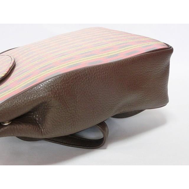 予約予約御召生地に本革なめし使用和洋☆ピンク 着物、浴衣