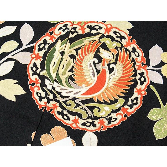 大注目】【大注目】正絹 京友禅／刺繍入り／鳳凰／仮絵羽B 着物