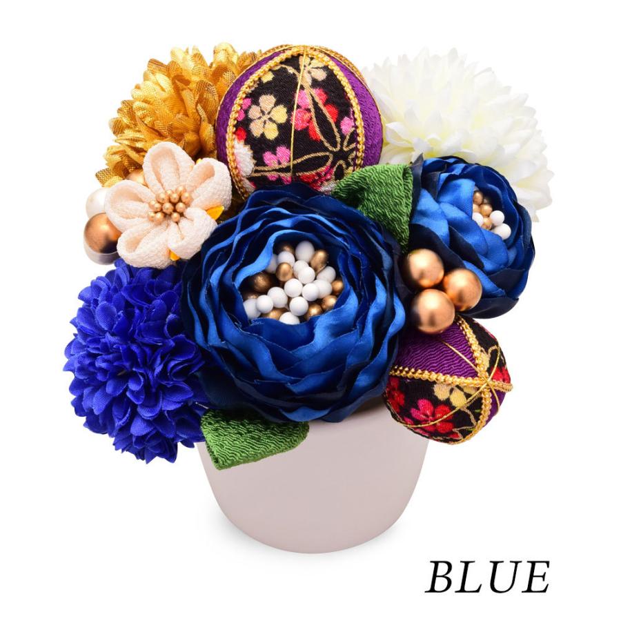 【Arenca】髪飾り 成人式 花髪飾り Uピン 12点セット フラワーポット入り インテリア パッケージ 選べる 5色 「茉莉華」ラナンキュラス つまみ細工 ちりめん 黒 ベージュ 青 ワイン 赤 白 振袖用 お花飾り 成人式 卒業式 結婚式 着物 日本製 NISHIORI Arenca 髪飾り 成人式 花髪飾り Uピン 12点セット フラワー