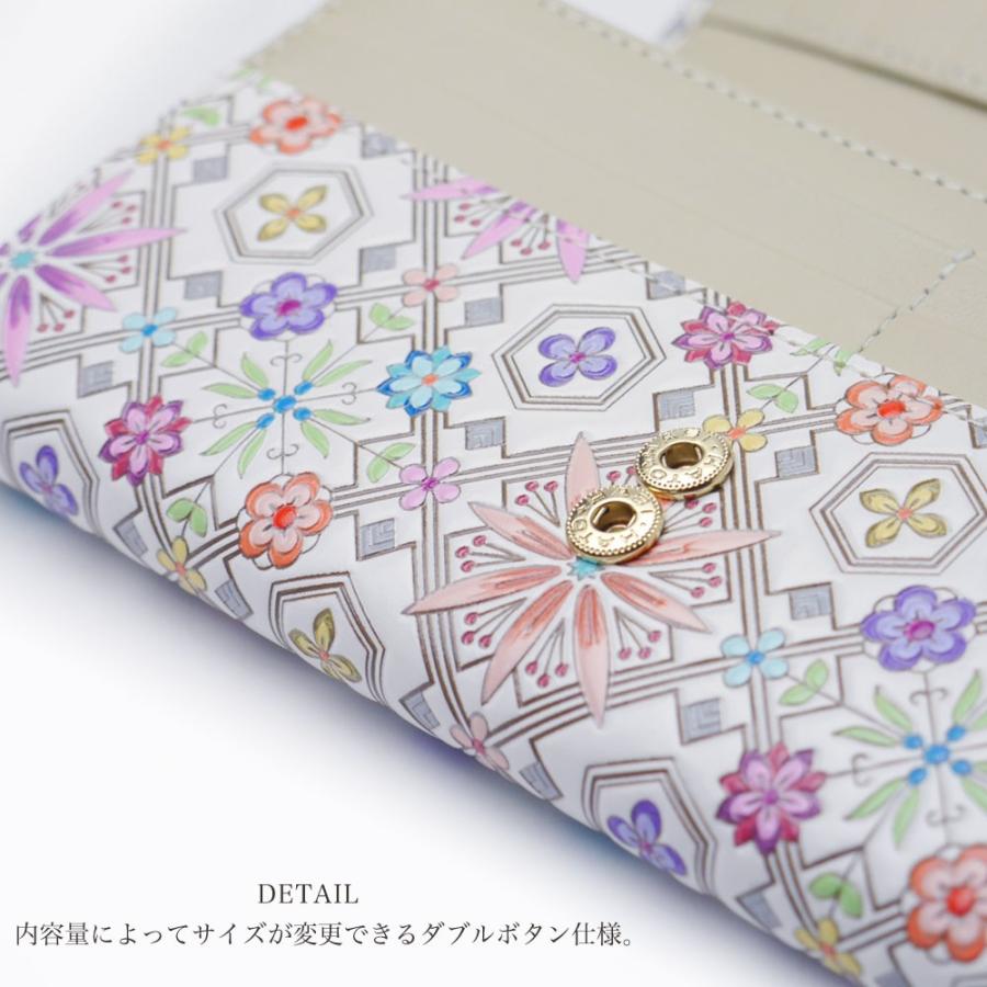 NISHIORI 浅草文庫 花菱 日本製 かぶせ 長財布 選べる2色 ピンク