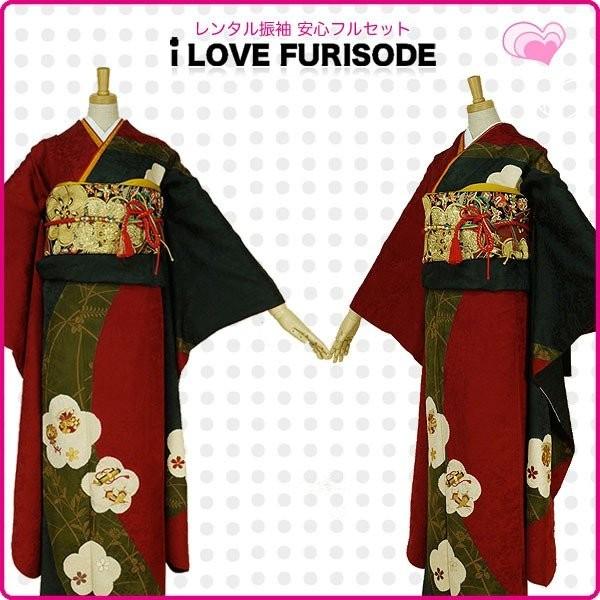 NISHIORI レンタル商品 振袖 フルセット 貸衣装 赤 レッド red No.120