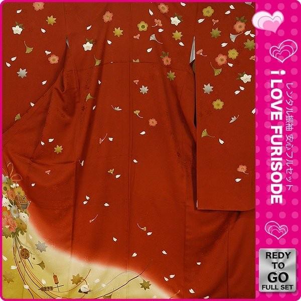 NISHIORI レンタル商品 振袖 フルセット 貸衣装 赤 レッド red No.688