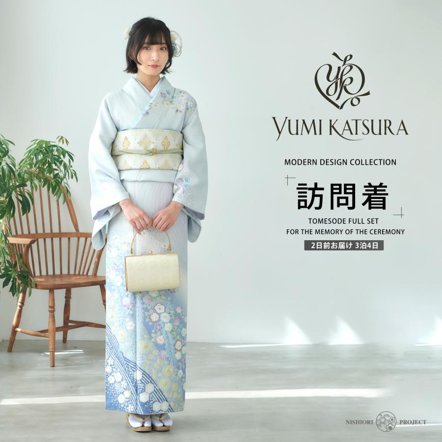 桂由美 Yumi Katsura 訪問着 白地 銀彩 草花文様 正絹 楽天市場】【大感謝祭 10%OFF クーポン配布中!】【レンタル】訪問着 桂
