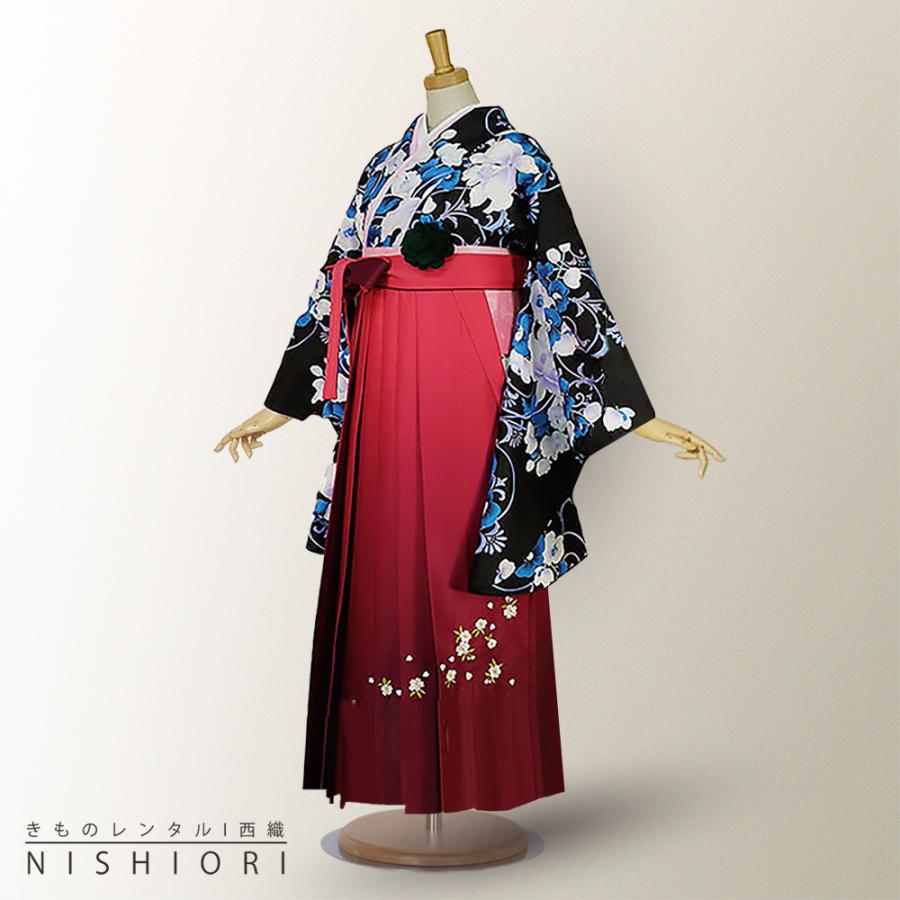 二尺袖着物 袴 レンタル 貸衣装 Mサイズ Adam&Eve 袴 Mサイズ 小学生 対応 ブーツ選択可 NISHIORI 二尺袖着物 袴 レンタル商品 貸衣装 Mサイズ Adam&Eve 袴 M