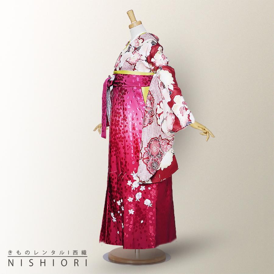 NISHIORI 二尺袖 着物 袴 レンタル商品 貸衣装 貸衣装 Club HL×HL 赤