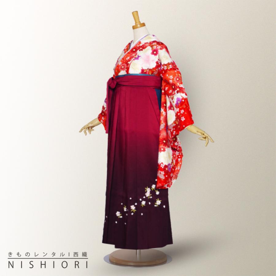 二尺袖 着物 袴 レンタル 貸衣装 Sサイズ Mサイズ Lサイズ 小学生 対応可 赤 桜 小花 紫 ブーツ選択可 NISHIORI 二尺袖 着物 袴 レンタル商品 貸衣装 貸衣装 Sサイズ Mサイズ
