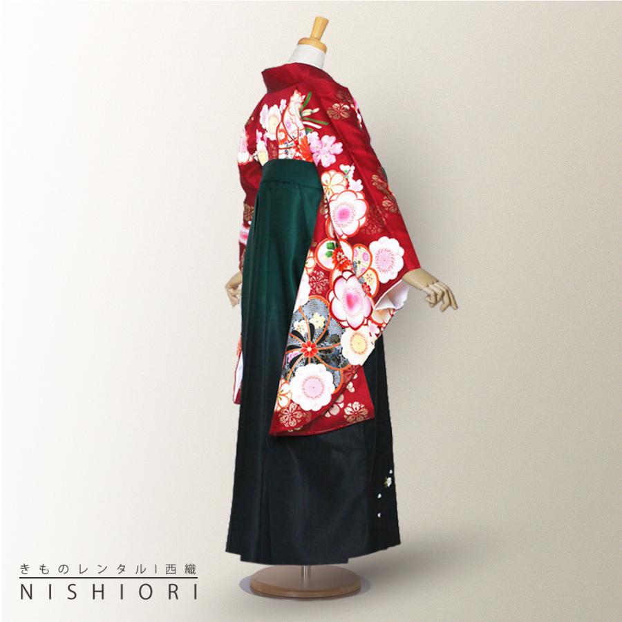 ジュニアサイズ 絵羽柄 二尺袖 着物 袴 レンタル 往復貸衣装 卒業式 ジュニア 小学生 対応可 赤 ピンク 牡丹 桜 花柄 ブーツ選択可 NISHIORI 絵羽柄 二尺袖 ブランド 着物 袴 レンタル商品 From KYOTO