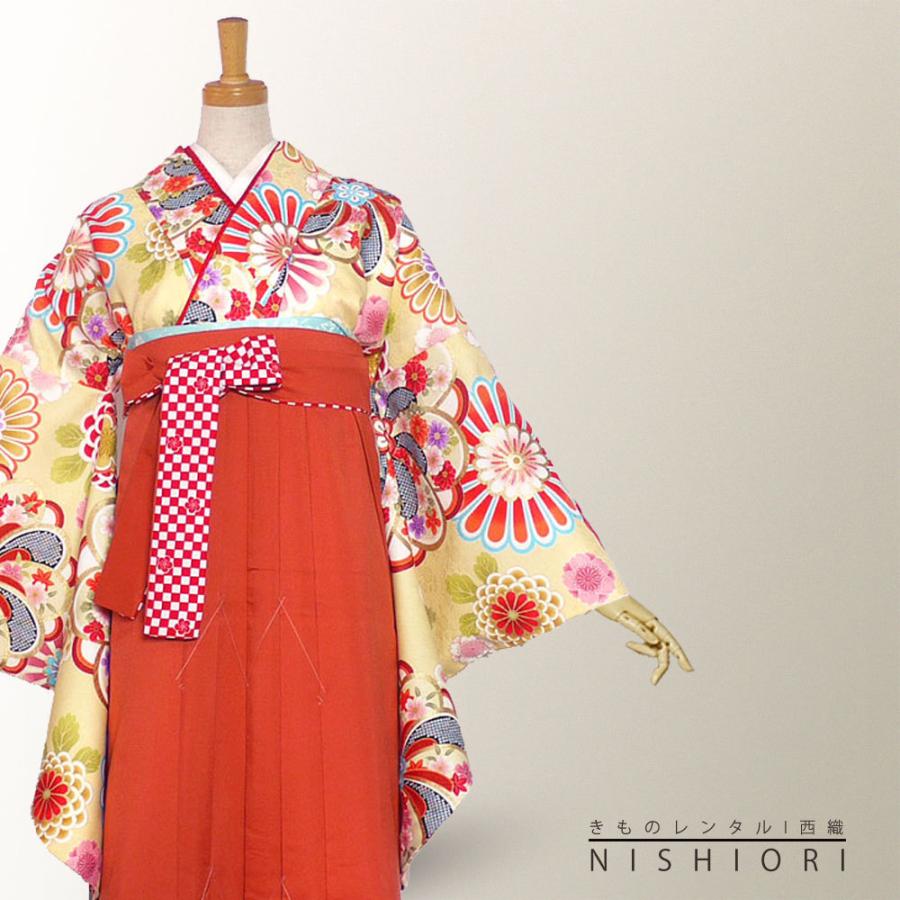 NISHIORI 二尺袖 着物 袴 ハイクラス レンタル商品 送料無料 貸衣装 S
