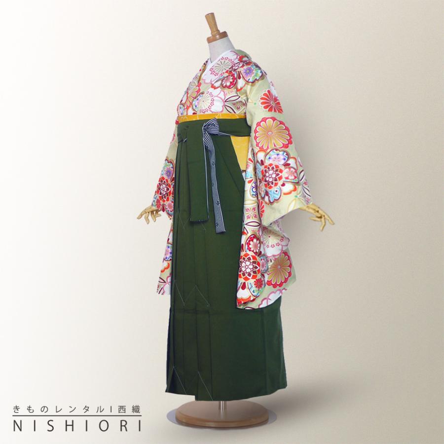 二尺袖 着物 袴 ハイクラス レンタル 貸衣装 Sサイズ Mサイズ 小学生 対応可 赤 若草 黄緑 金彩 ブーツ選択可 NISHIORI 二尺袖 着物 袴 ハイクラス レンタル商品 送料無料 貸衣装 S