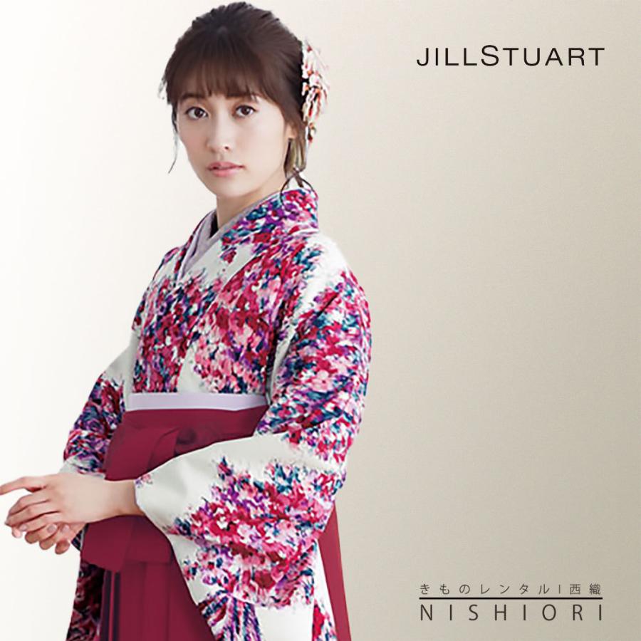 JILLSTUART ジルスチュアート 二尺袖 着物 袴 レンタル 貸衣装 Mサイズ ジュニア袴(小学生)対応可 赤 クリーム｜kimono-cafe｜02