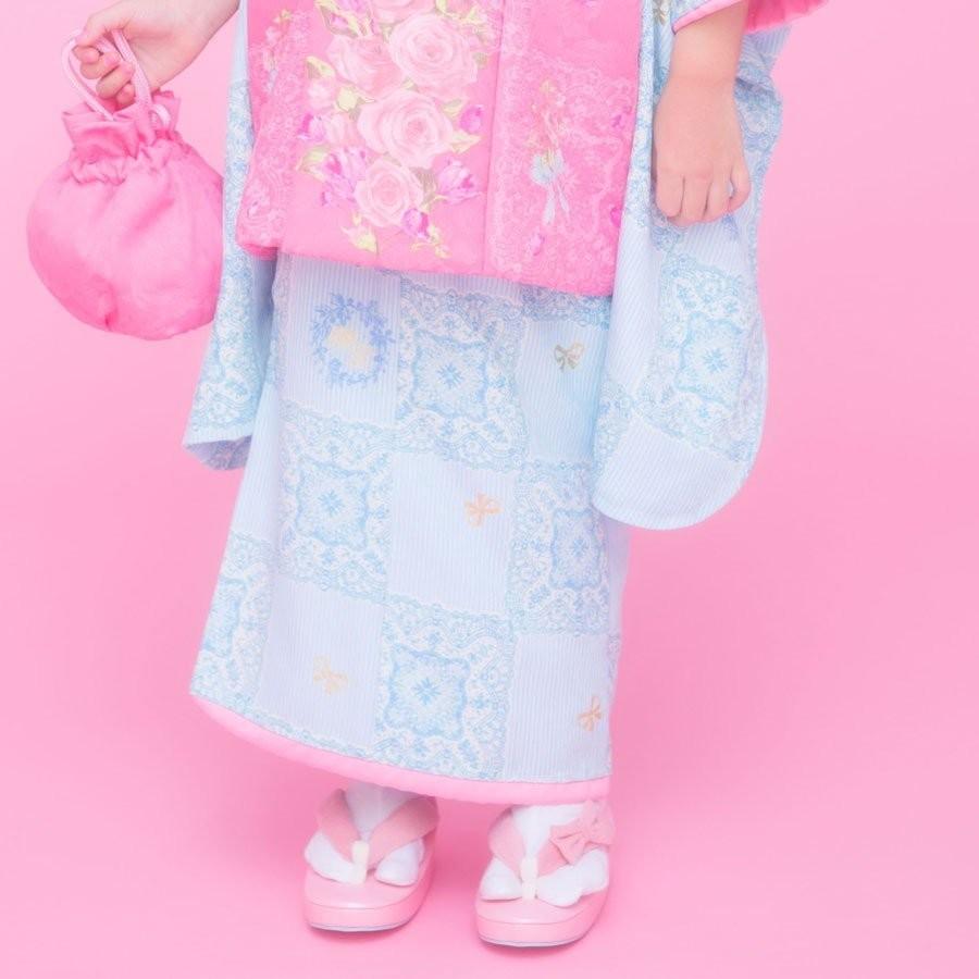 mezzo piano メゾピアノ 3歳 七五三 着物 被布セット 女の子 水色