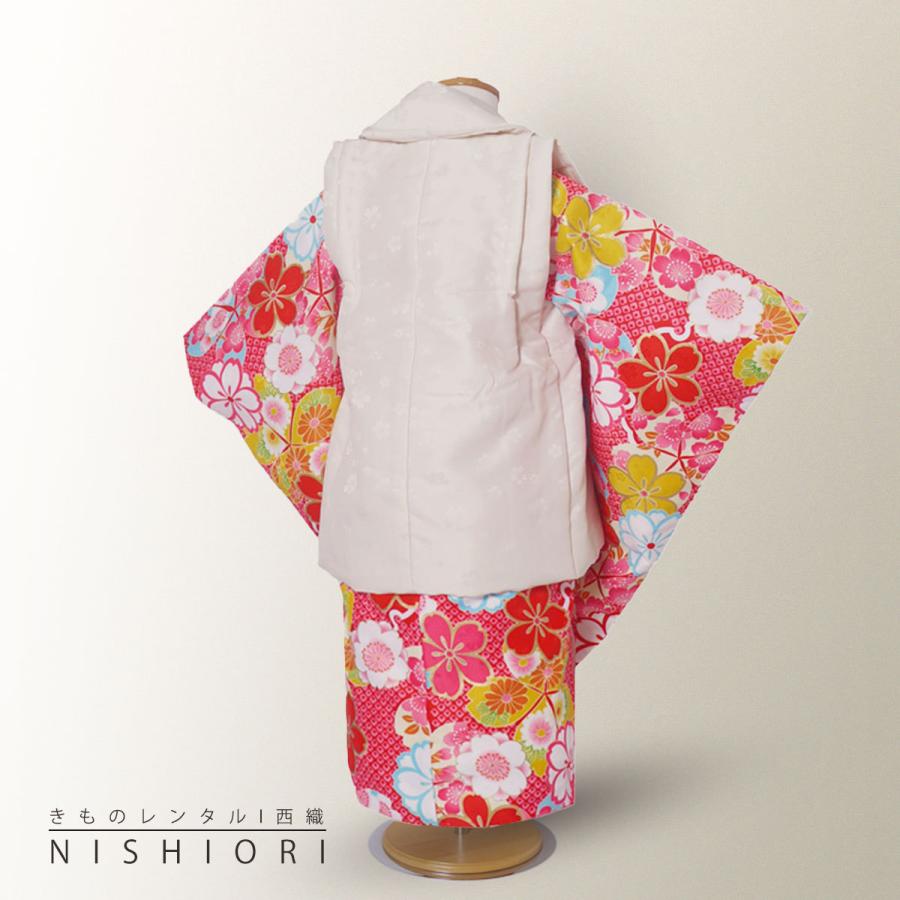 3歳　着物　小町kids  七五三 七五三 着物 3歳 女の子 ブランド被布セット komachi kids 「オフ