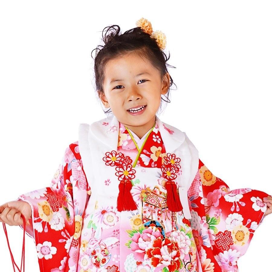 七五三着物セット　３歳７歳　女の子 七五三 女の子 7歳 着物 カグラ 四つ身着物セット 全9柄 3点