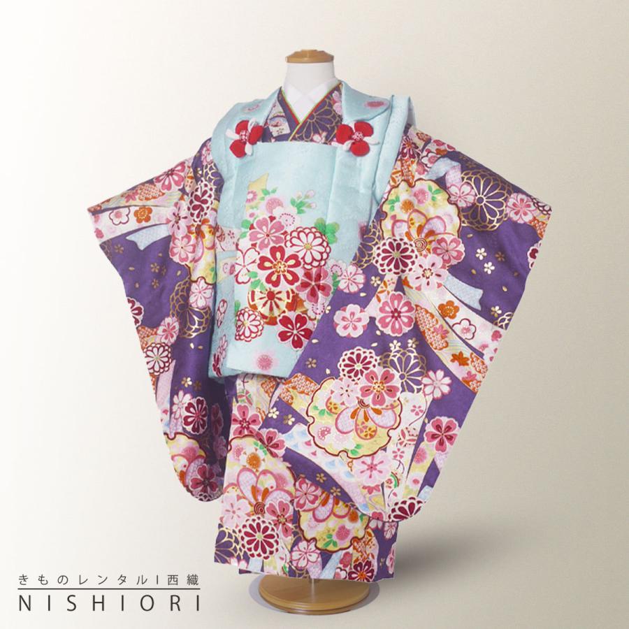NISHIORI 花ひめ レンタル商品 3歳の七五三 女の子 被布コート 着物