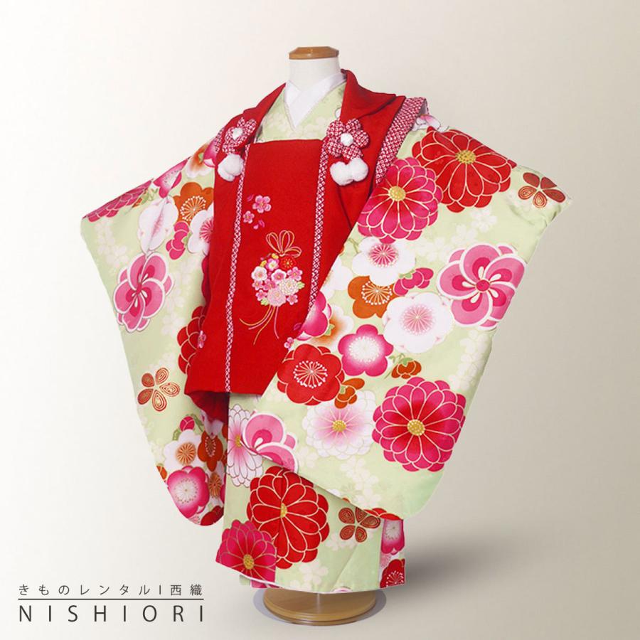 3歳　着物　小町kids  七五三 NISHIORI 小町kids レンタル商品 3歳の七五三 女の子 被布コート