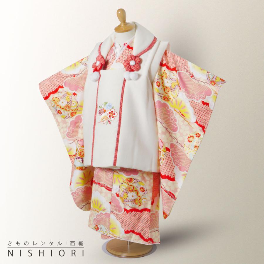NISHIORI 小町kids ブランド レンタル商品 3歳の七五三 女の子 被布 