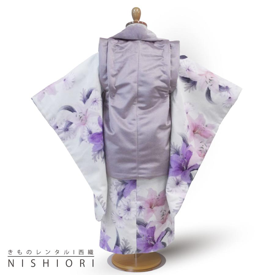 NISHIORI ベロア 七五三 レンタル商品 女の子 3歳 被布 753着物 フル